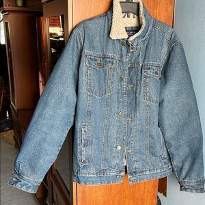 Vintage 90s Bass Creek Men's Sherpa Lined Denim Jacket - Medium